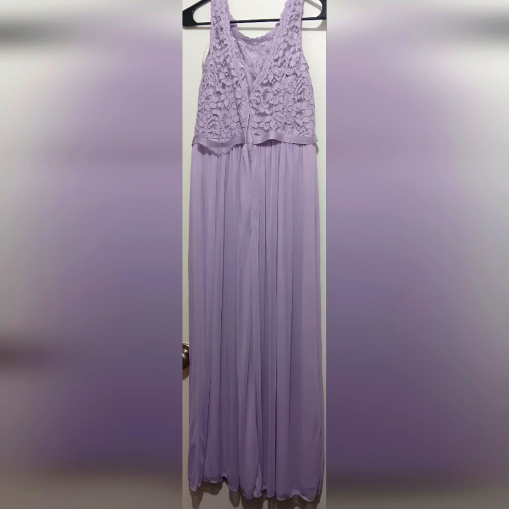 David's Bridal Purple High-Low Dress
